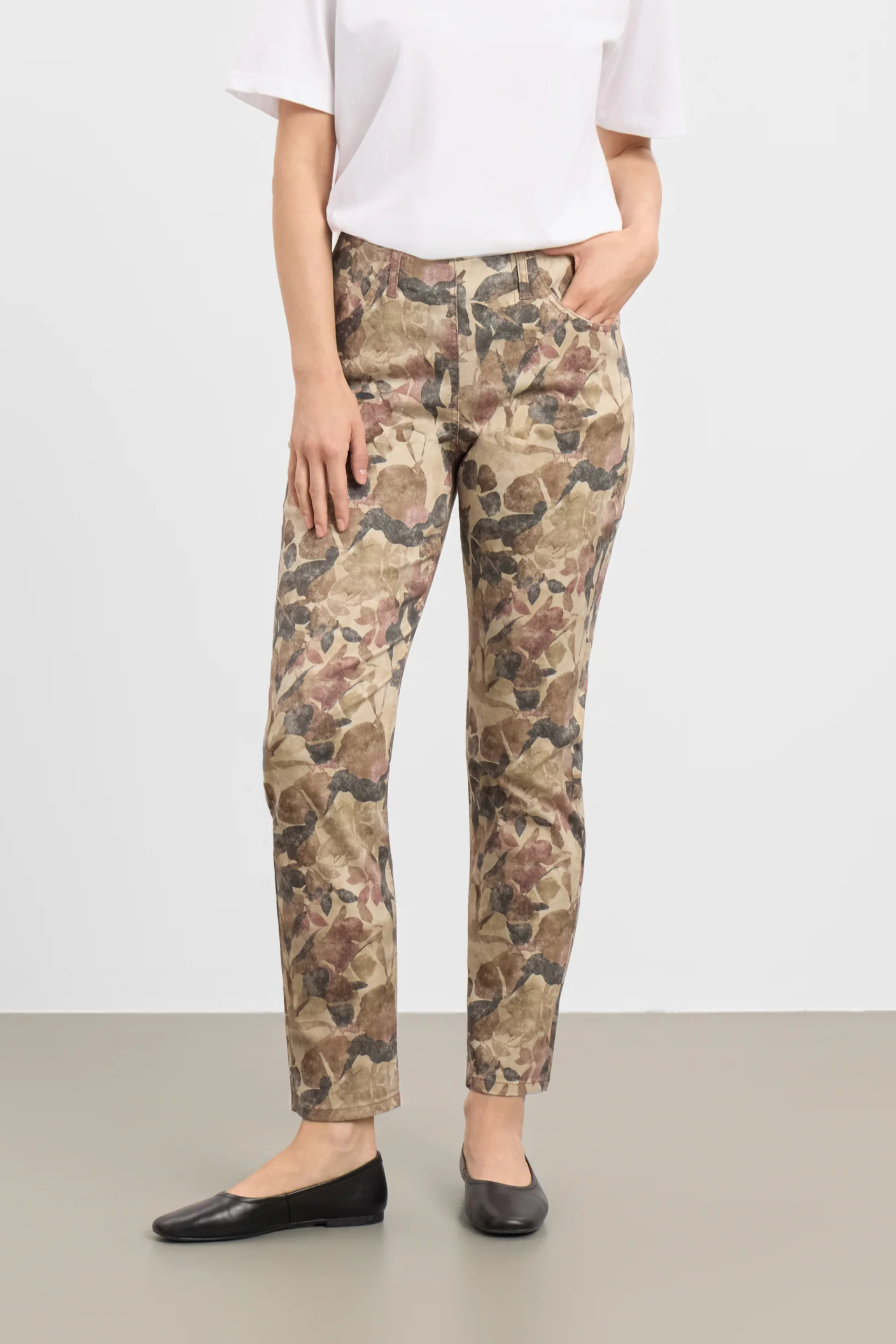 LAURIE womens vegan Pants Kelly Regular Sl Plum Botany Print