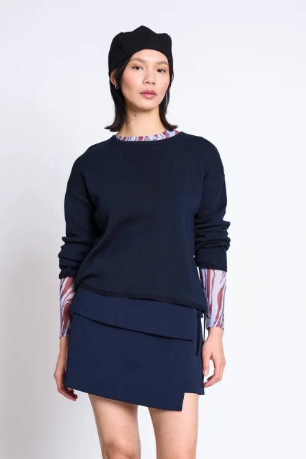 JAN 'N JUNE womens vegan Jumper Light Knit Williamsburg Nightfall