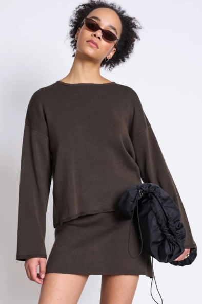 JAN 'N JUNE womens vegan Jumper Light Knit Williamsburg Mud