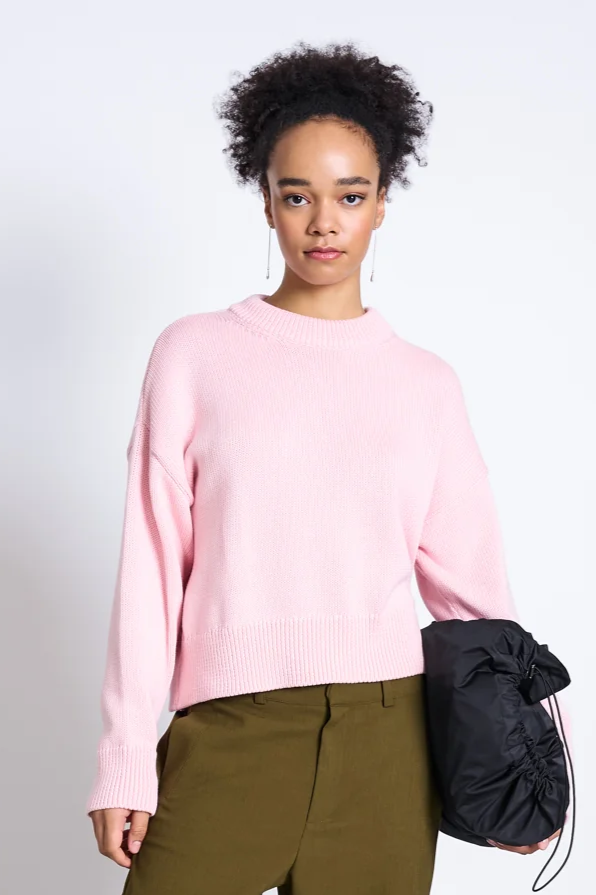 JAN 'N JUNE womens vegan Jumper Yagmur Pale Pink