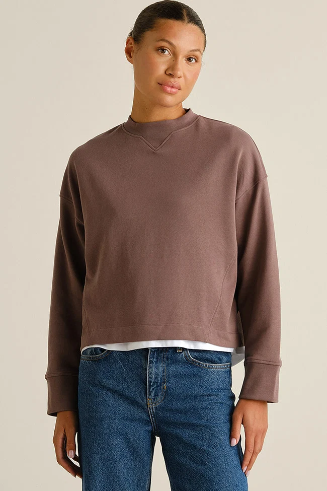 Dedicated Damen vegan Sweatshirt Gia Sparrow Braun