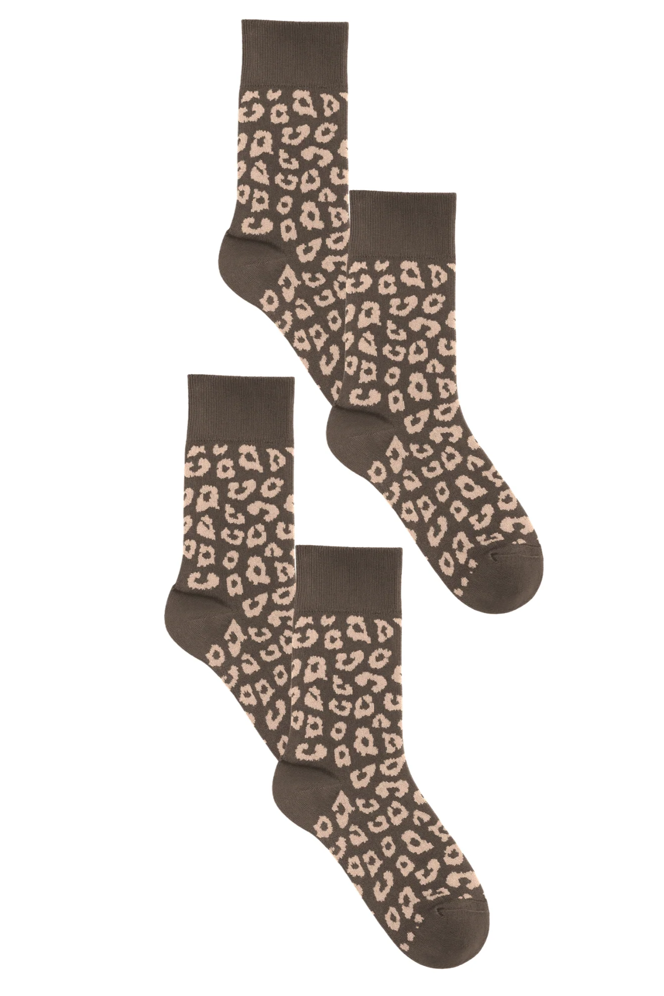 Albero Natur womens vegan Multipack 4x Socks Leo Unisex Coffee/ Sand