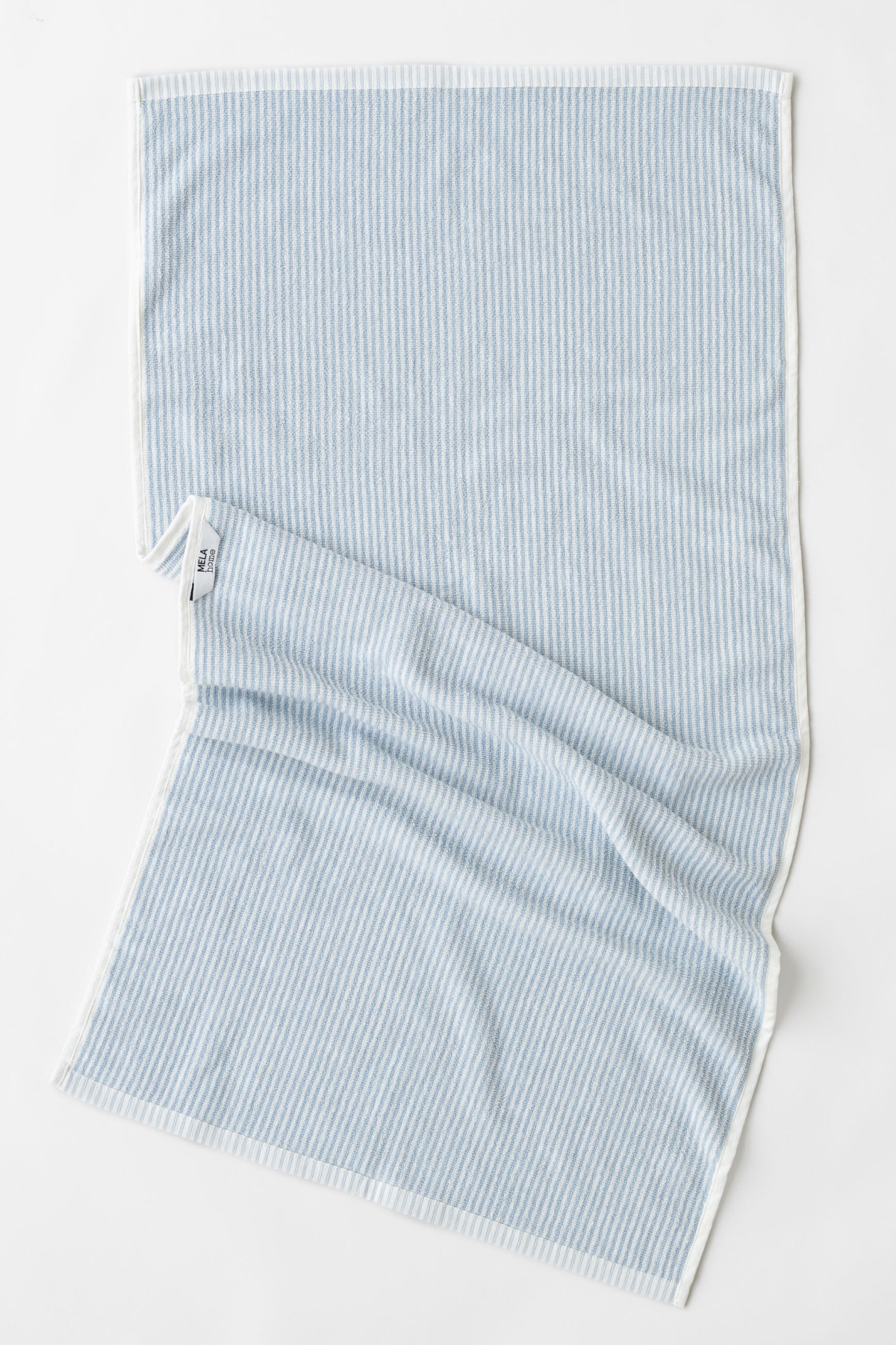 MELA unisex vegan Bath Towel Tanvi Stripes Cloudy Blue