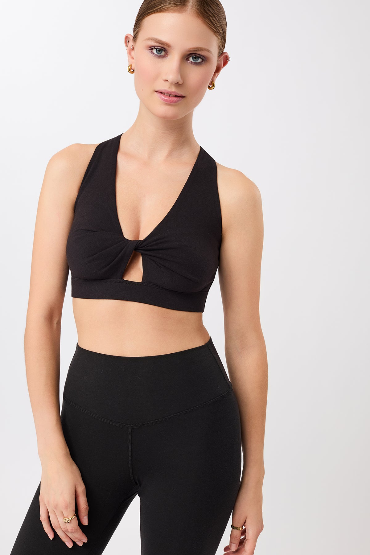 MANDALA womens vegan Sports Bra Black