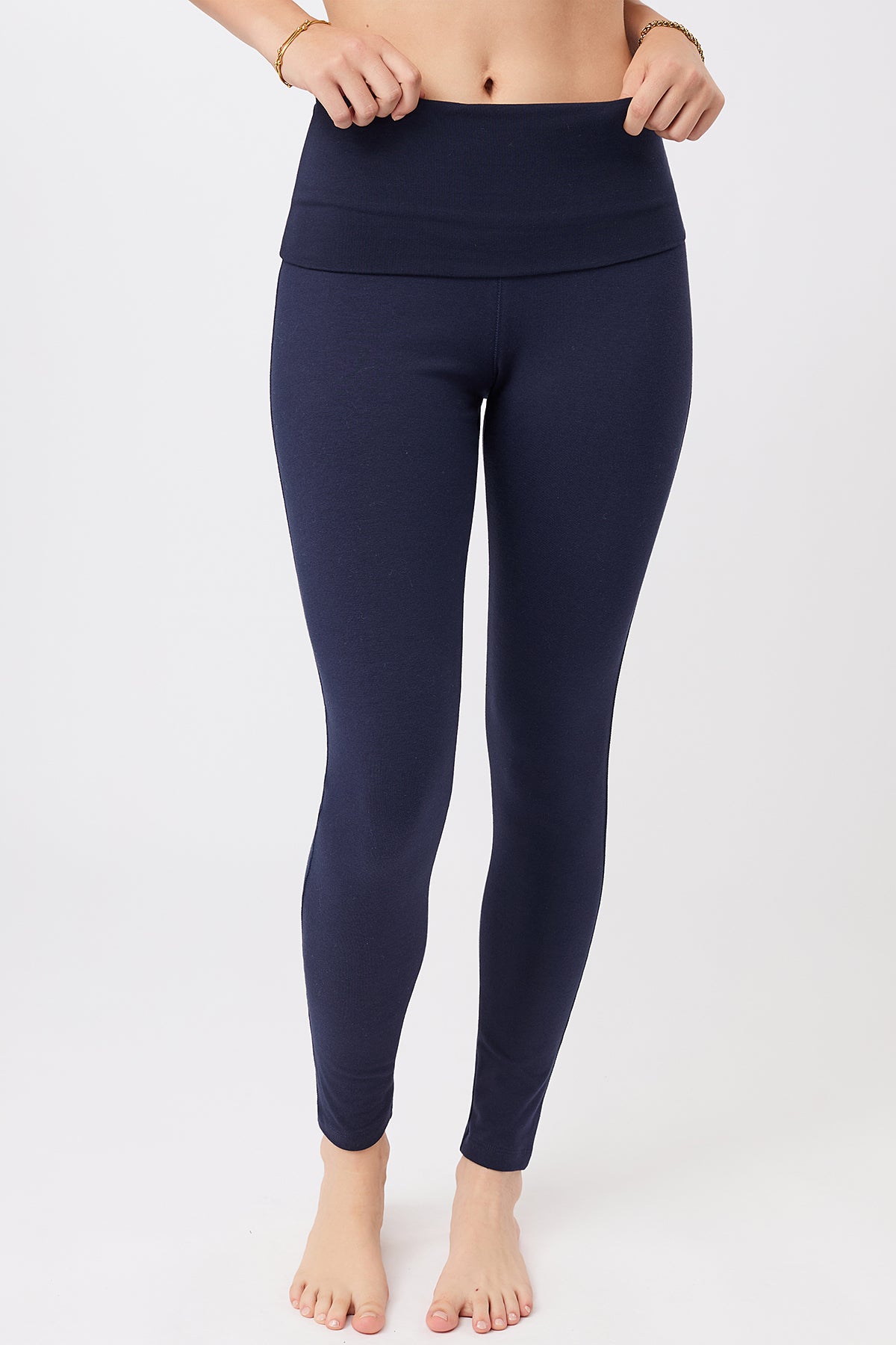 MANDALA womens vegan Legging Rolldown Night Sky