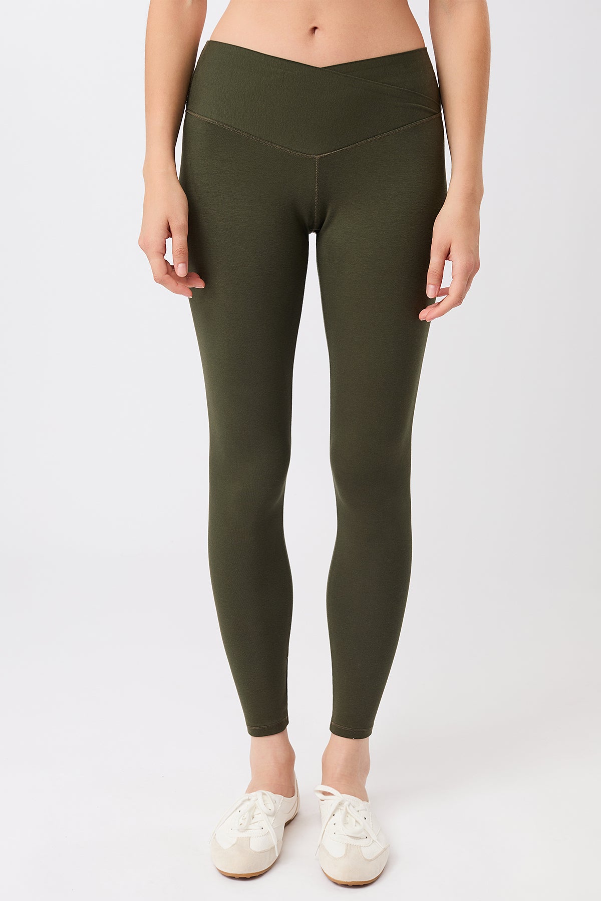MANDALA womens vegan Leggings Wrap Leaf
