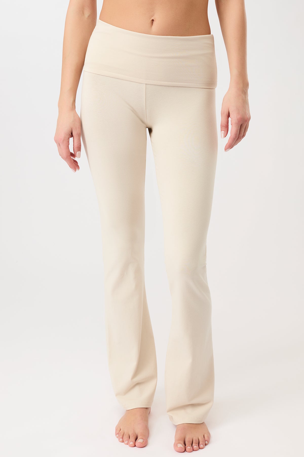 MANDALA womens vegan Pants Classic Rolldown Morning White