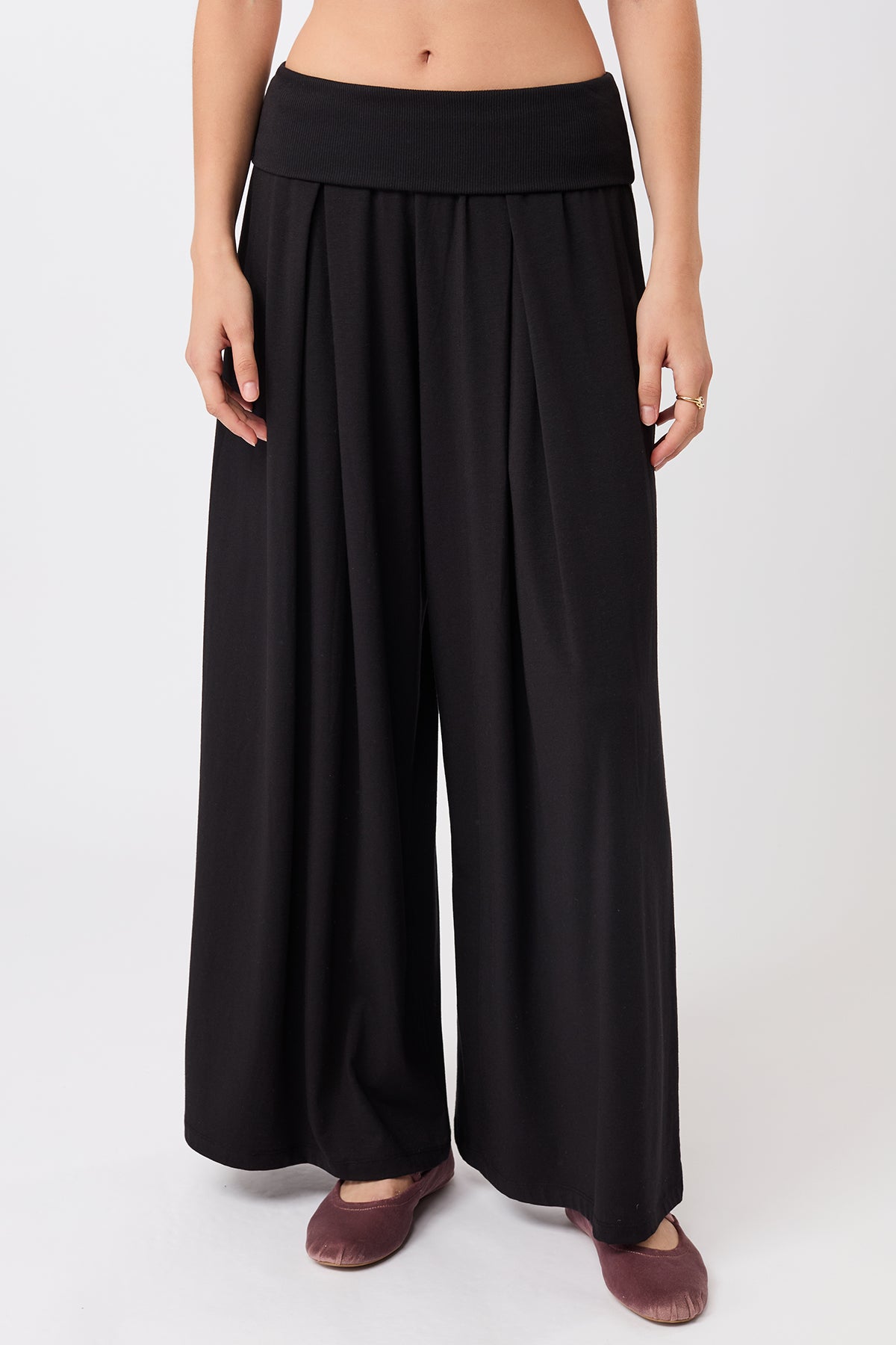 MANDALA womens vegan Lounge Pants Black