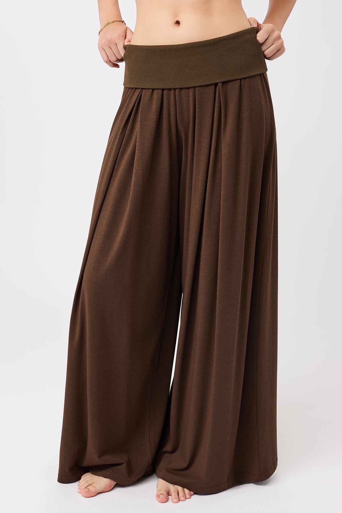 MANDALA womens vegan Lounge Pants Wilderness Brown