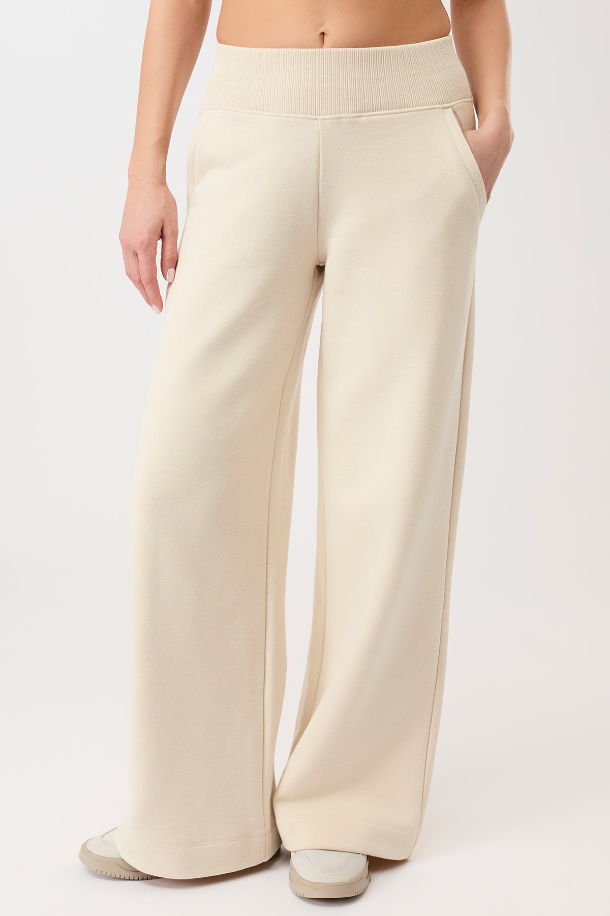 MANDALA womens vegan Pants Surfers Vibe Morning White