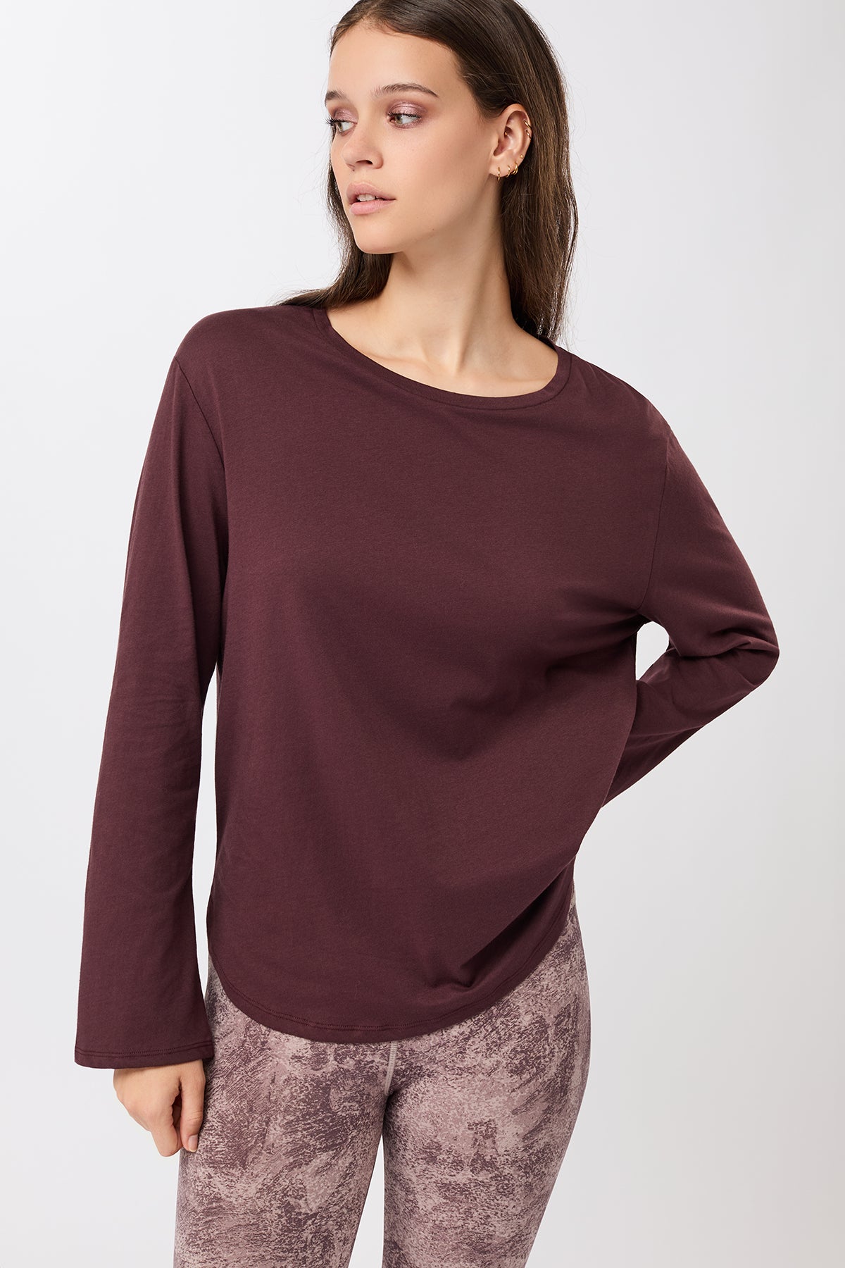 Mandala Damen vegan Longsleeve Halfmoon Ruby