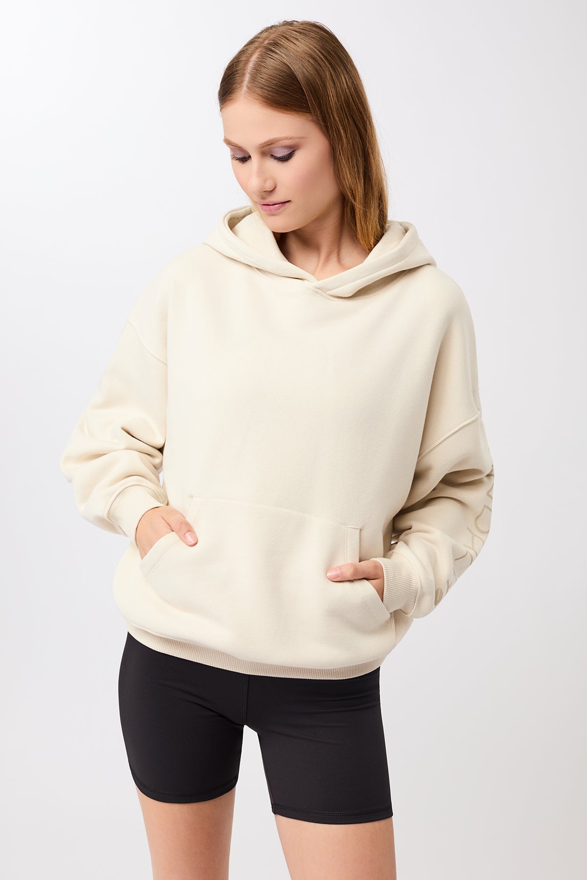 Image of MANDALA dames vegan Hoodie Basic Signature Morning Wit