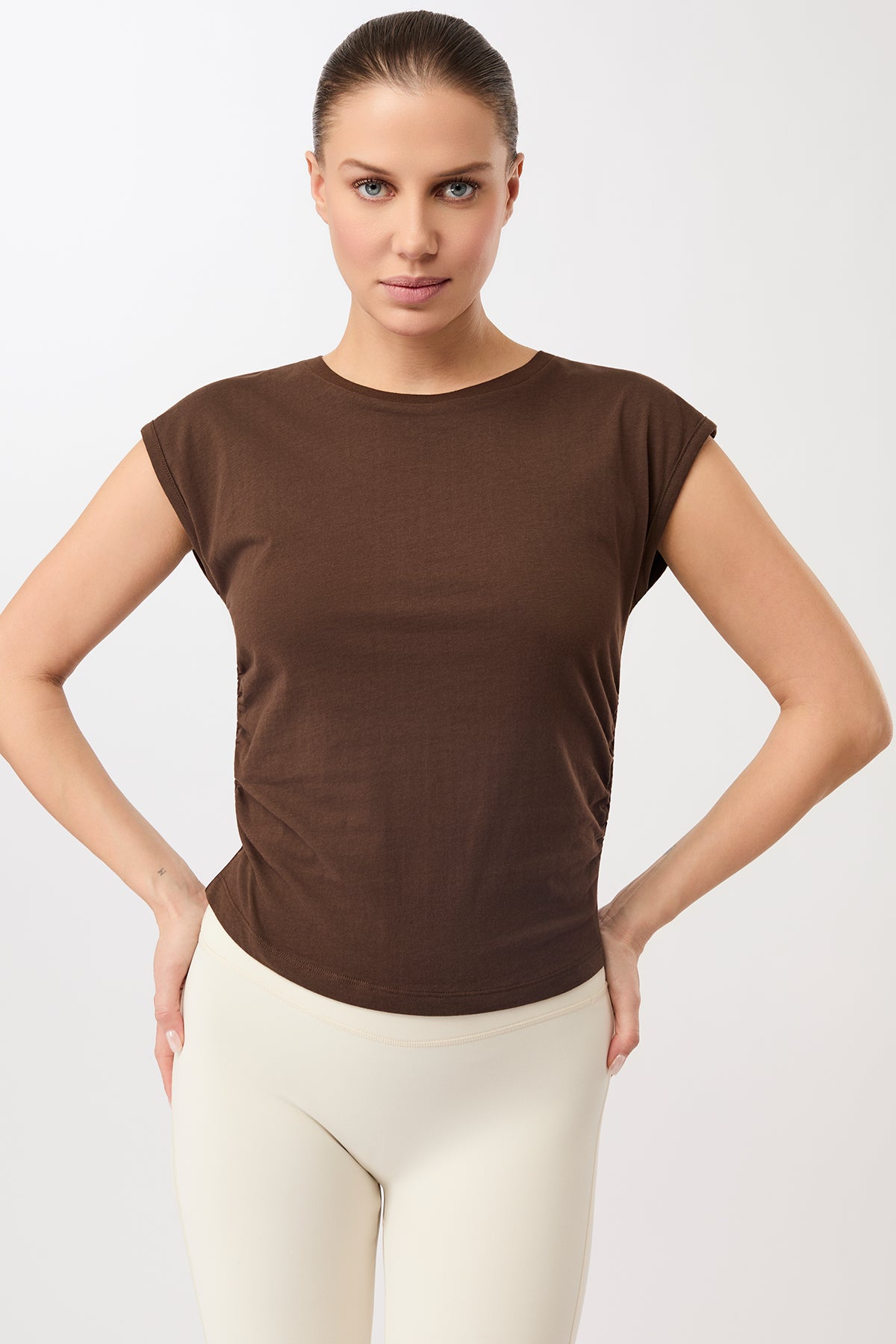 MANDALA womens vegan Top Side Ruffled Wilderness