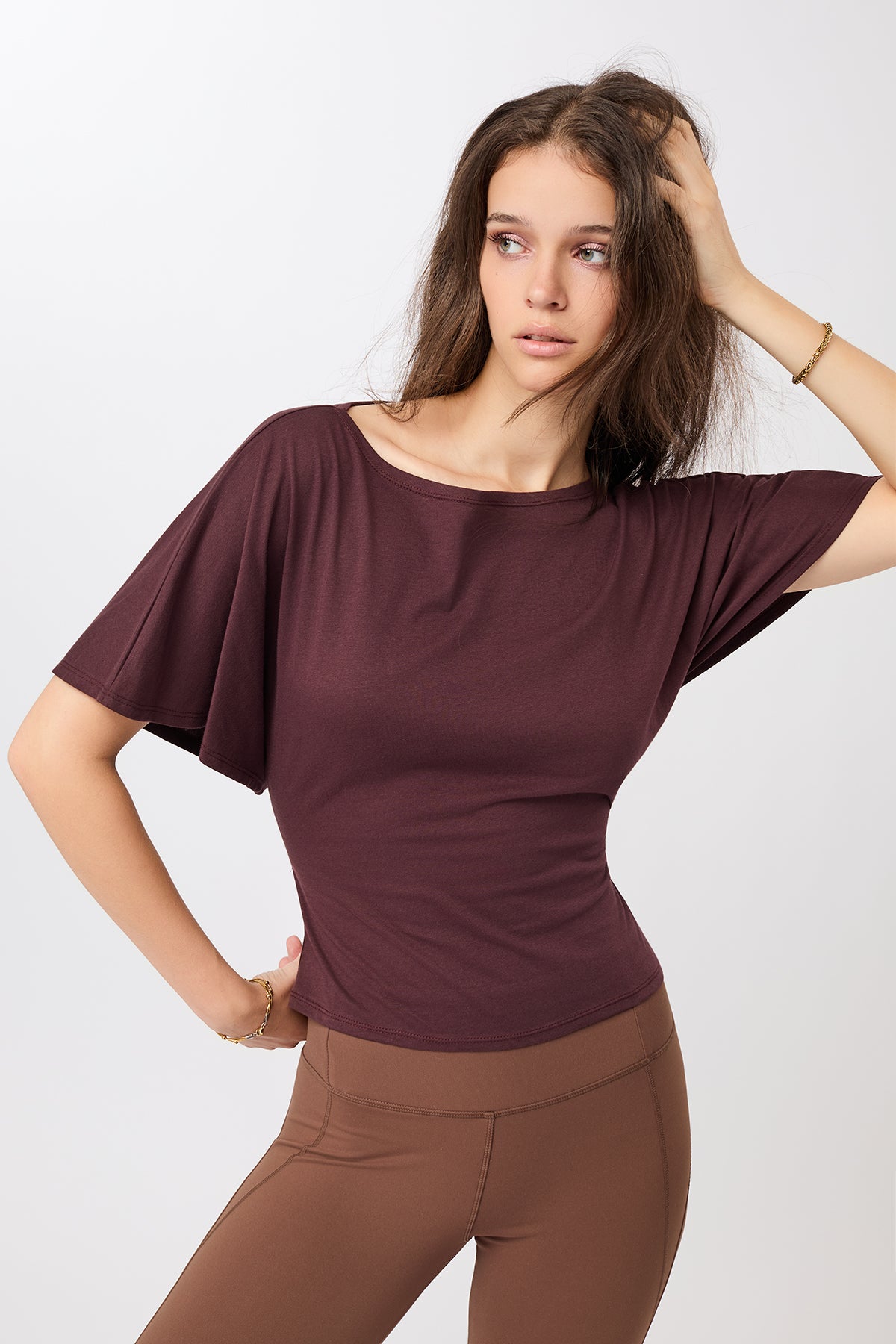 Mandala Damen vegan T-Shirt Mit Schleife Am R&Atilde;&frac14;cken Ruby