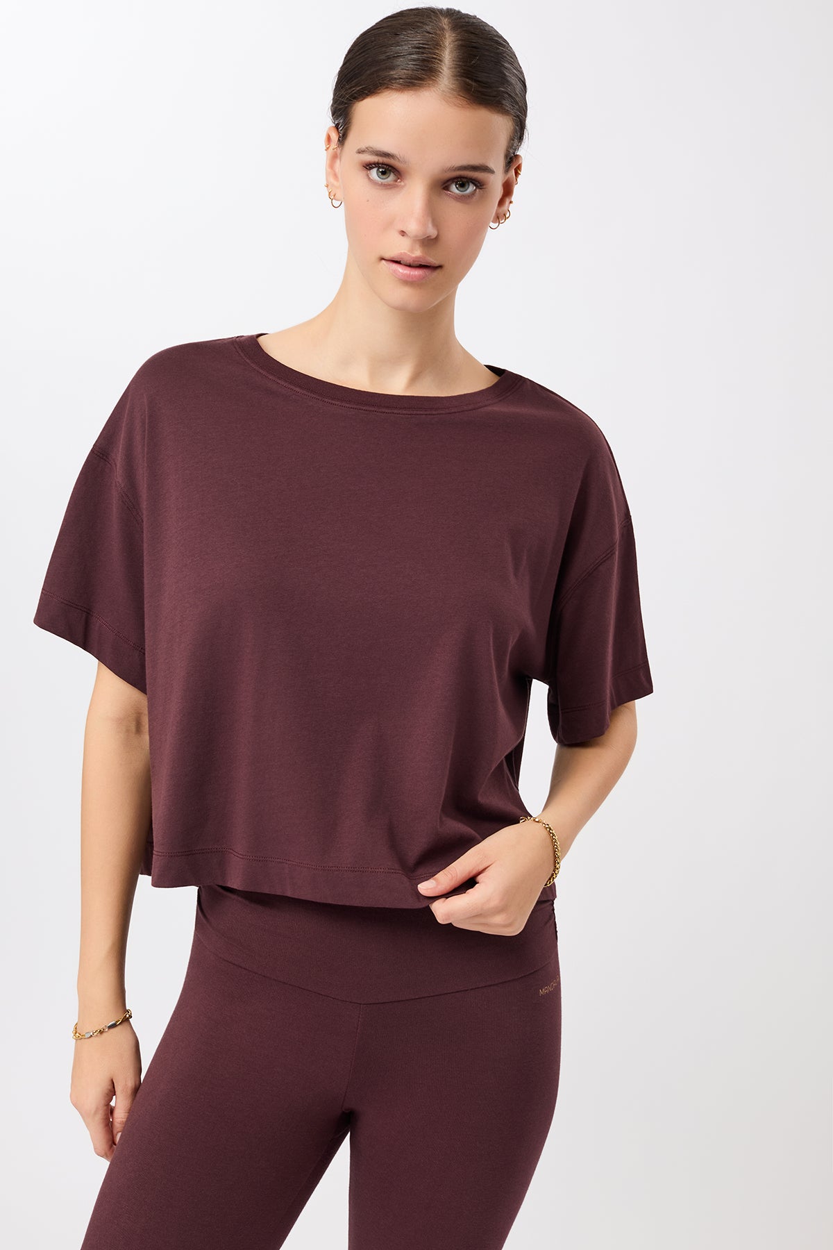 Mandala Damen vegan T-Shirt Boxy Ruby