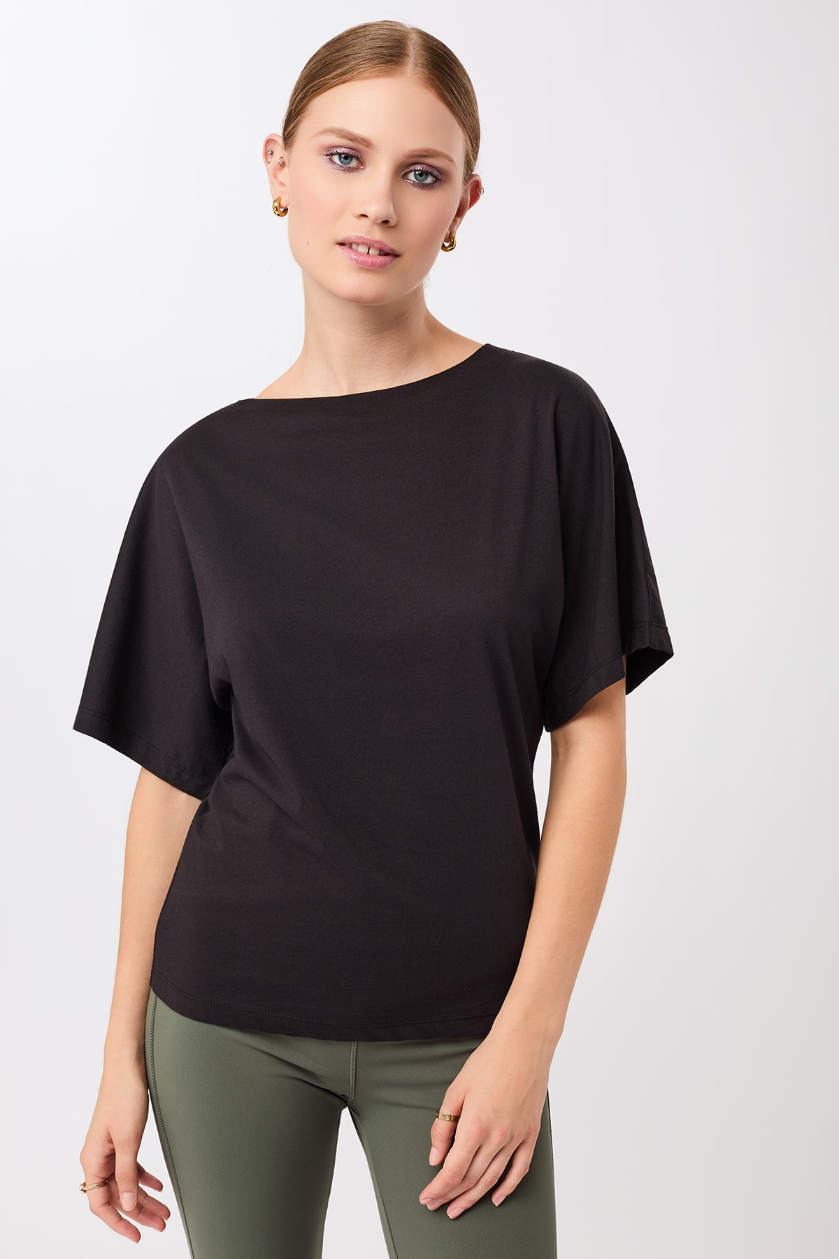 MANDALA womens vegan T-Shirt Butterfly Black