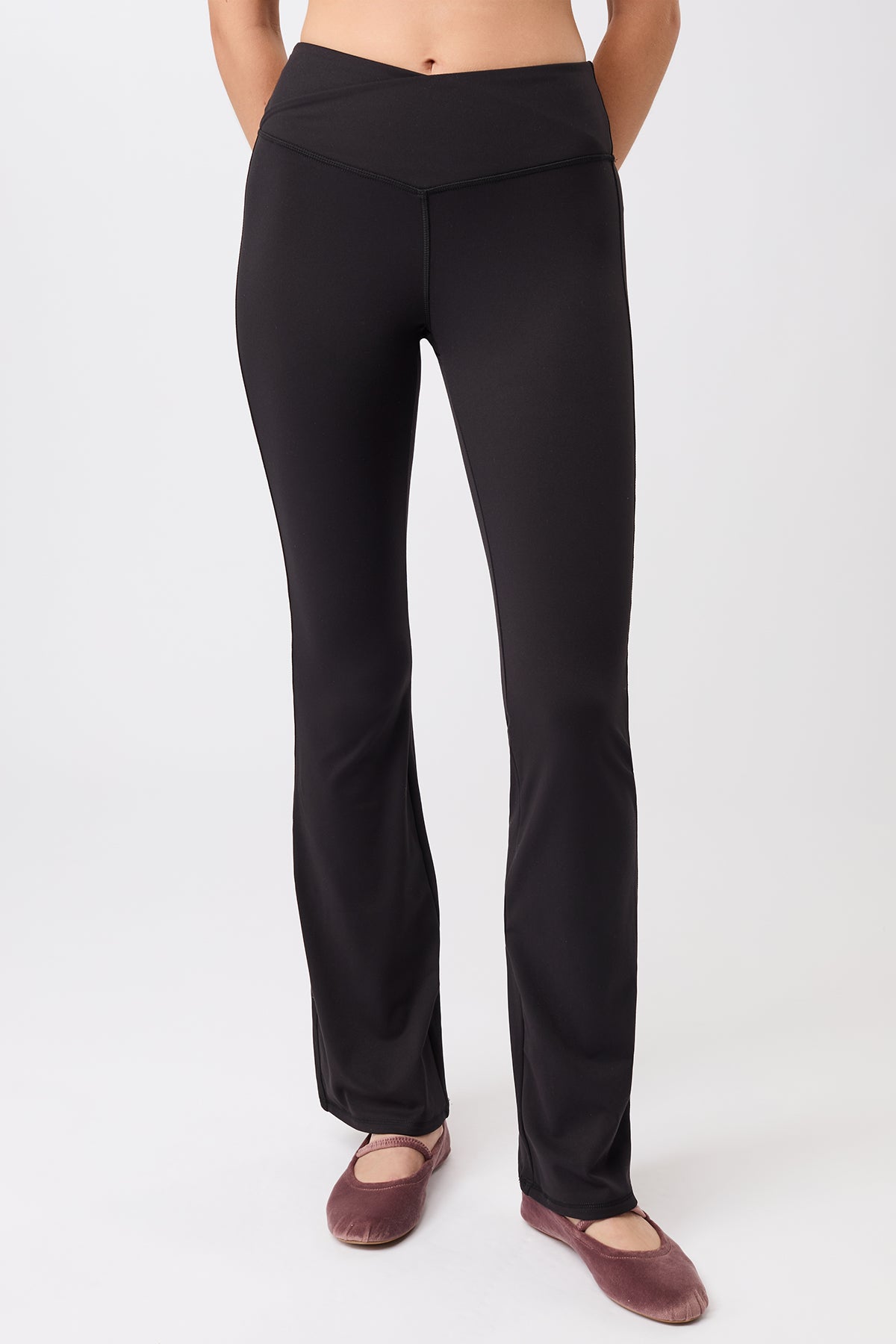 MANDALA womens vegan Sports Pants Flared Black