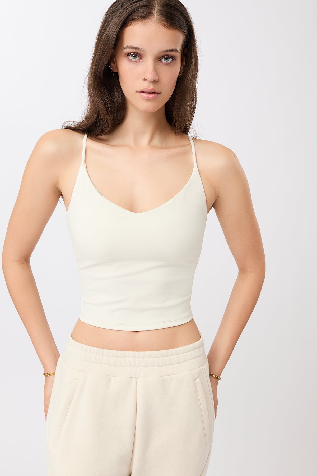 Image of MANDALA dames vegan Top Cropped Pilates Morning White