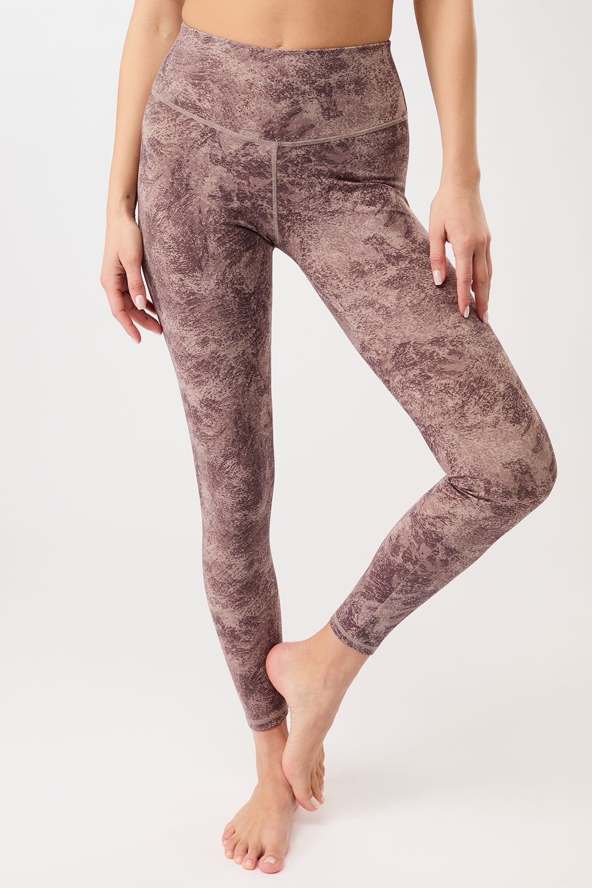 MANDALA womens vegan Tights Monoprinted Earth