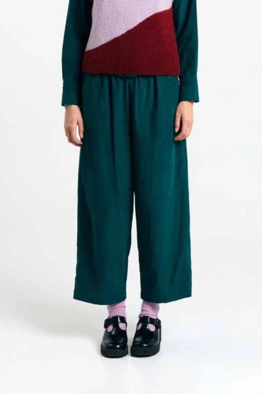 SUITE13LAB Damen vegan Hose Avis In Dunkelgr&Atilde;&frac14;n
