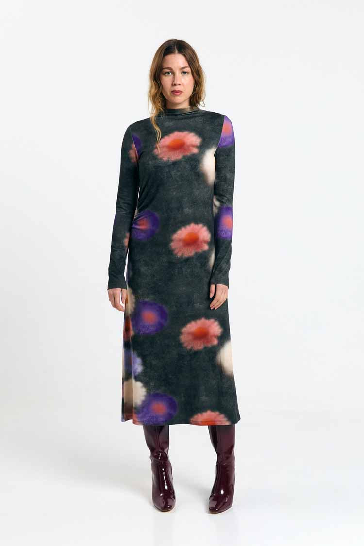 SUITE13LAB Damen vegan Kleid Selmes Print Blossom