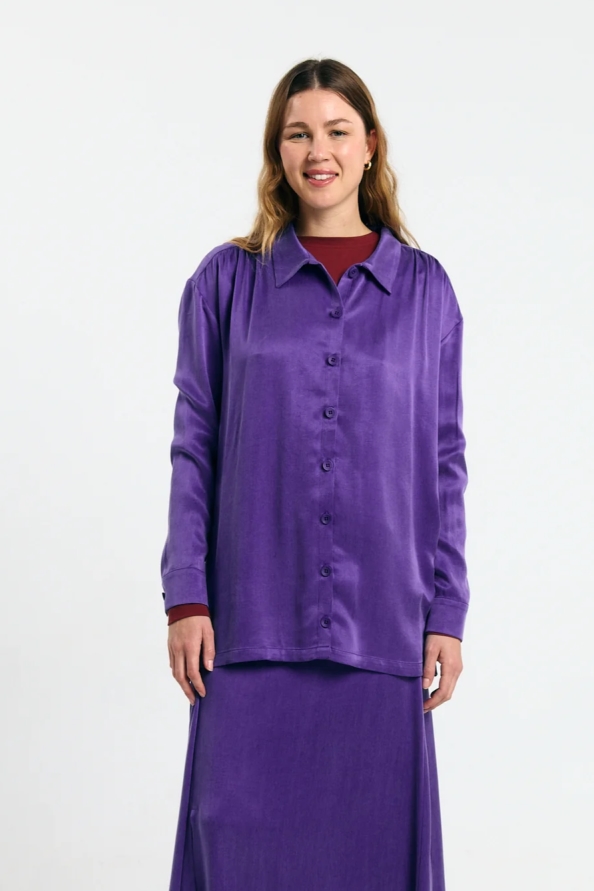 SUITE13LAB womens vegan Shirt Lousa Royal Blue