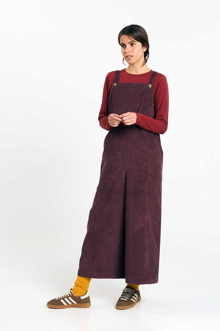 SUITE13LAB Damen vegan Jumpsuit Mira Cord Braun