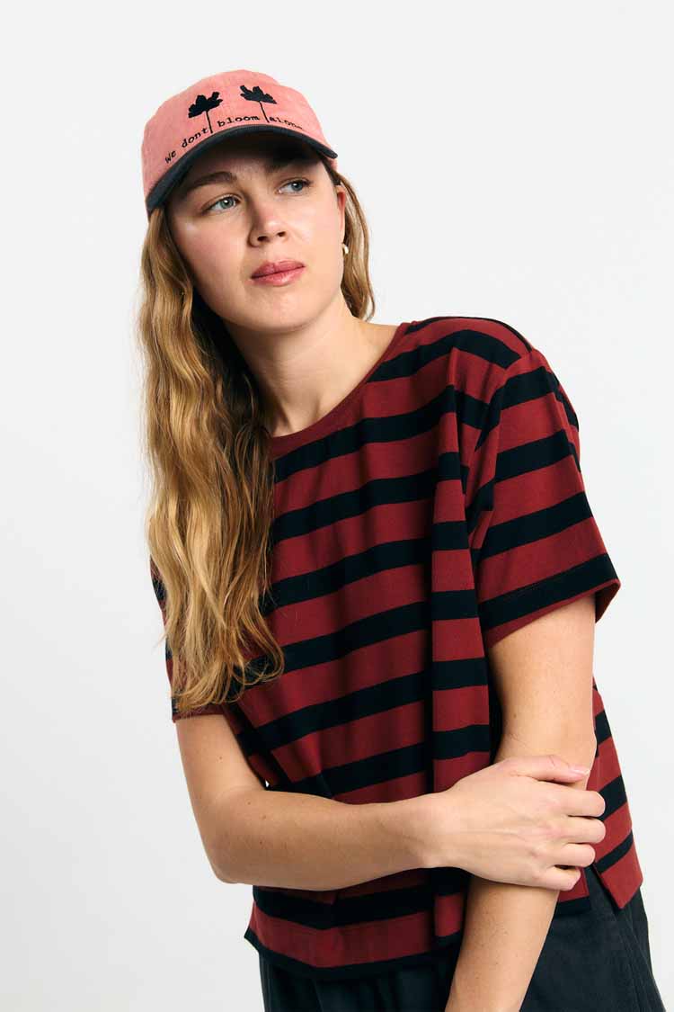 SUITE13LAB Damen vegan Top Isquia Stripes Brick
