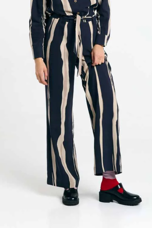 SUITE13LAB Damen vegan Hose Eo Print Flysch