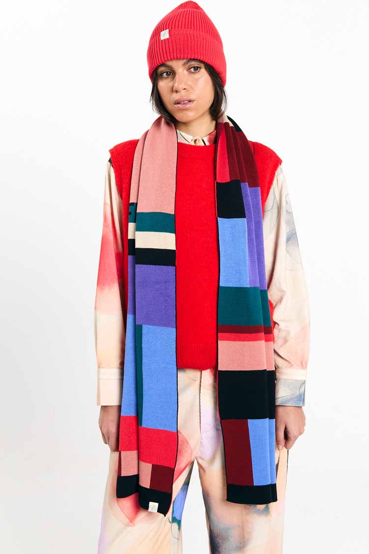 SUITE13LAB Damen vegan Schal London Colors Mix