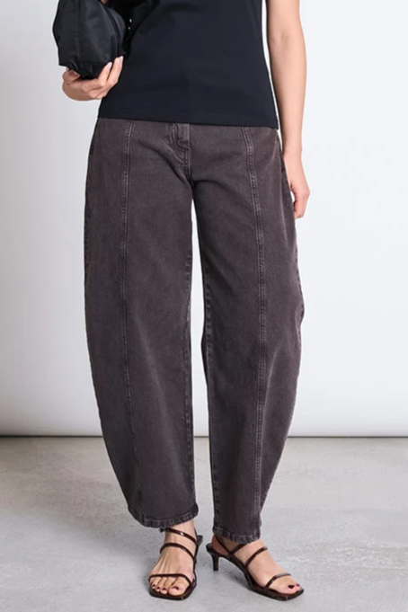 JAN N JUNE JAN 'N JUNE Damen vegan Barrel Jeans Faya Mud