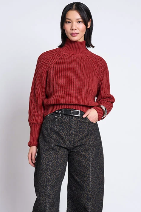 JAN 'N JUNE womens vegan Sweater Ola Red