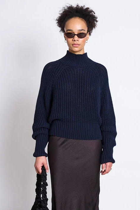 JAN 'N JUNE womens vegan Sweater Ola Night Fall