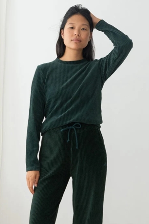 TWOTHIRDS Damen vegan Pullover Eparses Dunkelgr&Atilde;&frac14;n