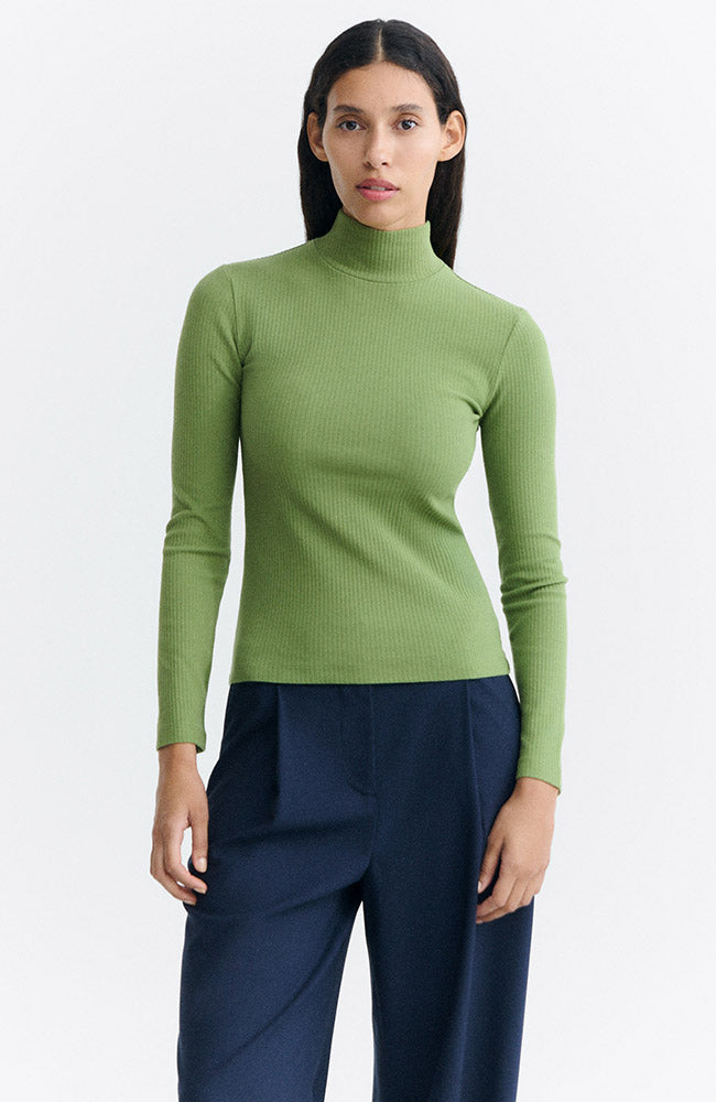 Thinking mu Damen vegan Top Rib Aine Green