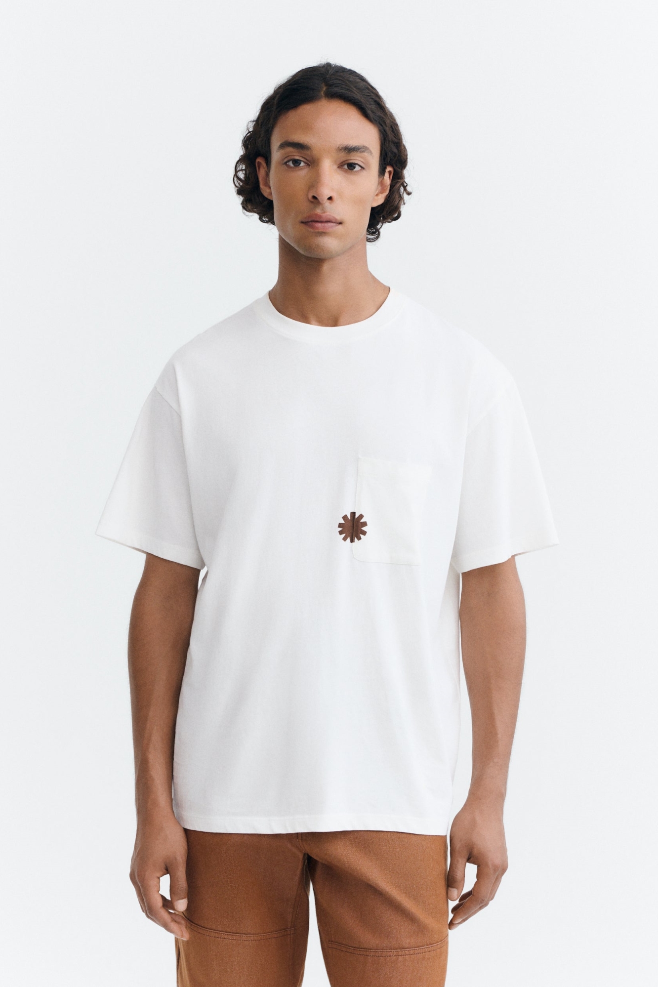 Thinking mu Herren vegan T-Shirt Aaron Mit Taschen Wei&Atilde;Ÿ