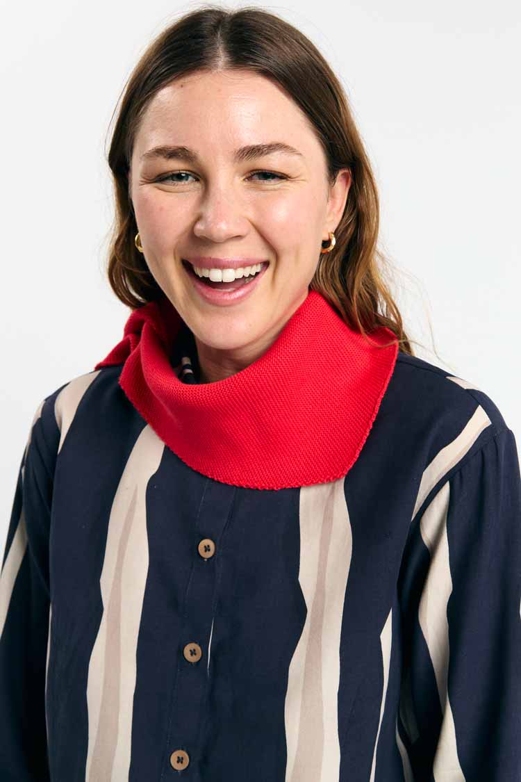 SUITE13LAB womens vegan Scarf Alma Red
