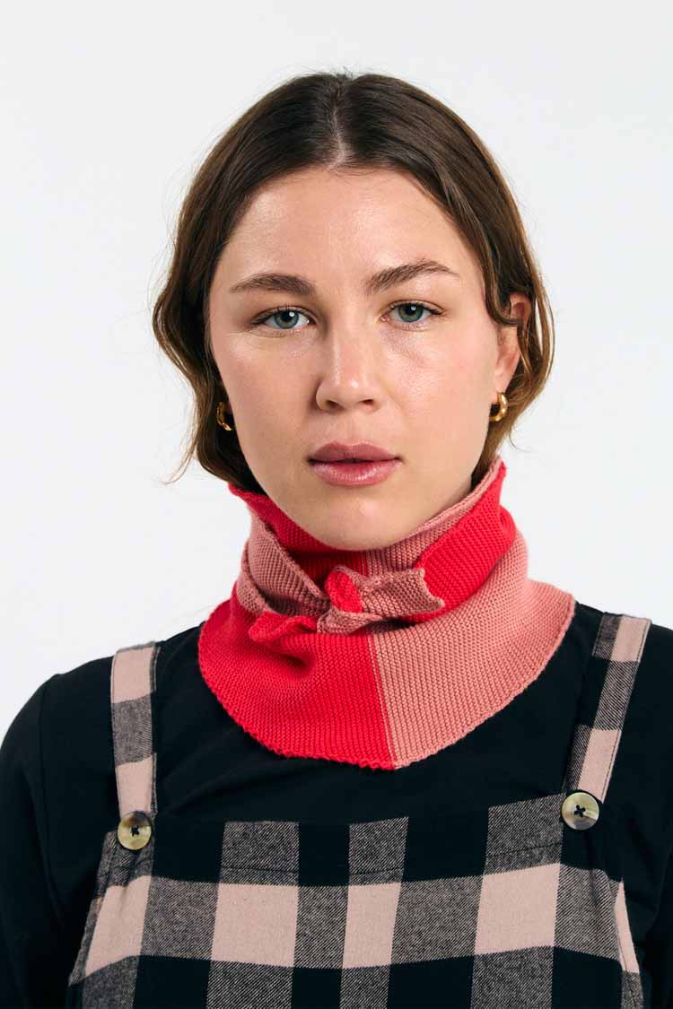 SUITE13LAB womens vegan Scarf Alma Bicolor Red