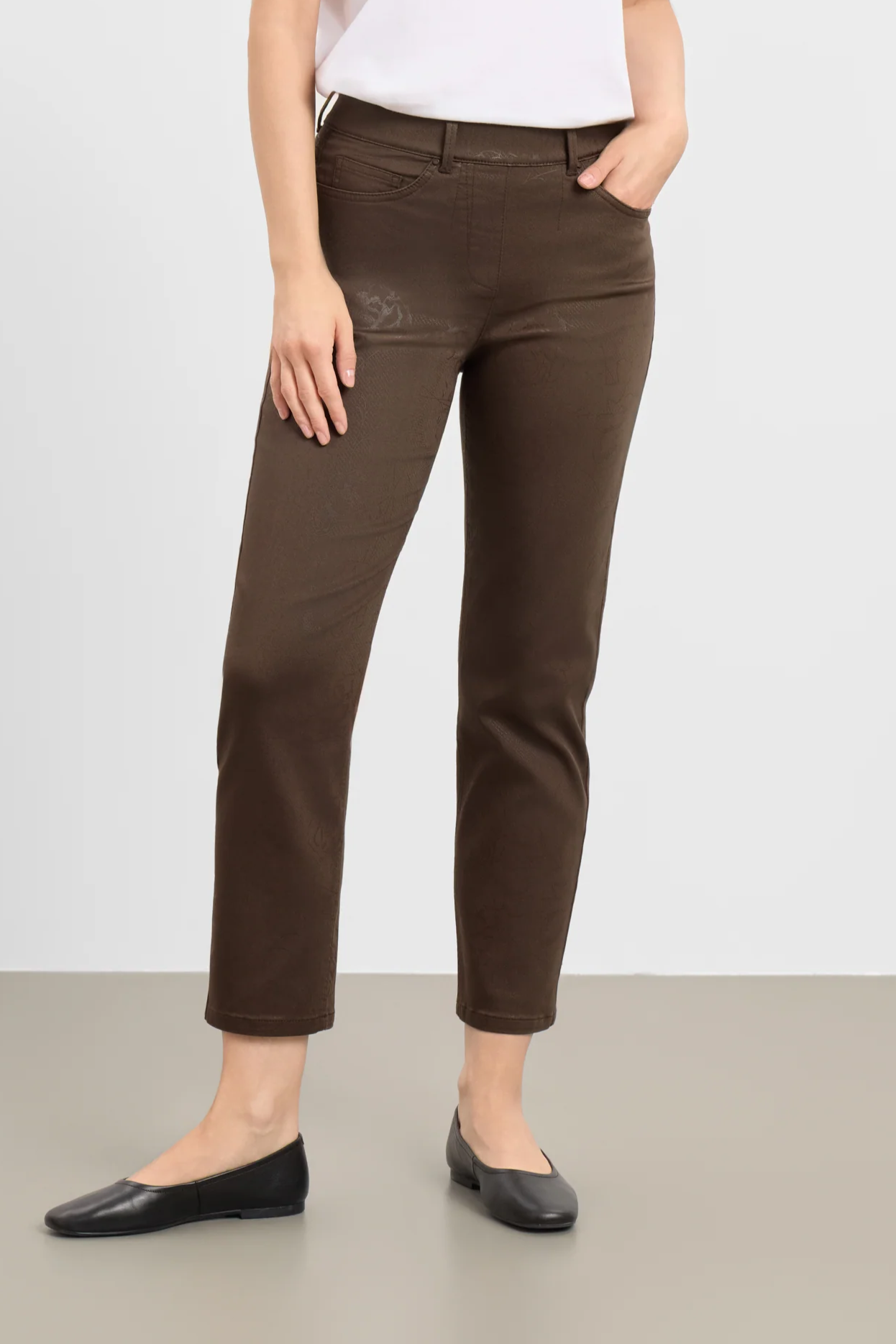 LAURIE womens vegan Pants Hannah Regular Xsl Brown Bloom Print