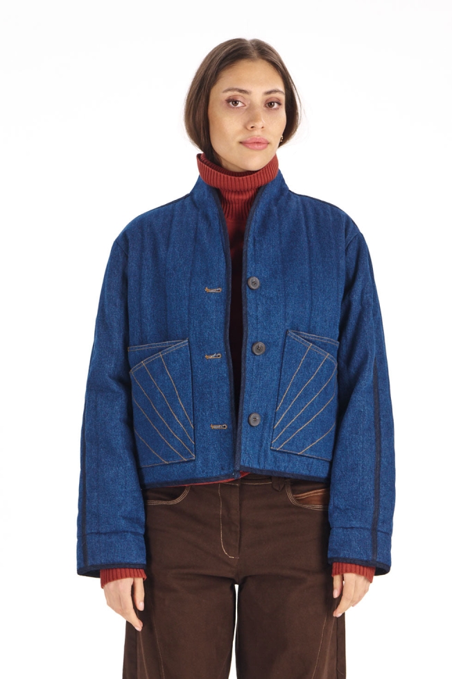 KOMODO Damen vegan Jacke Erin Denim Blau