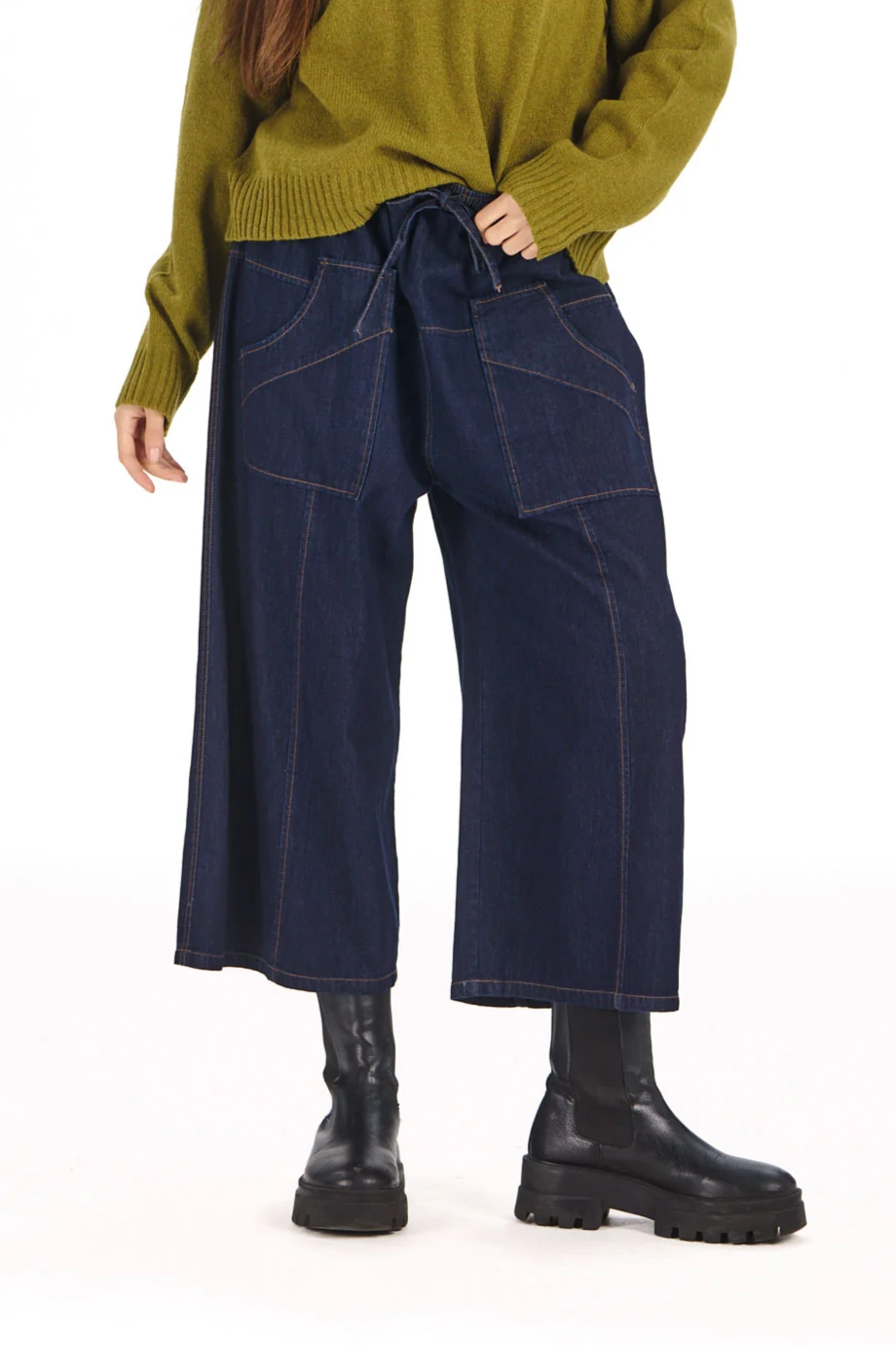 KOMODO Damen vegan Jeans Cleo Denim Dunkelblau