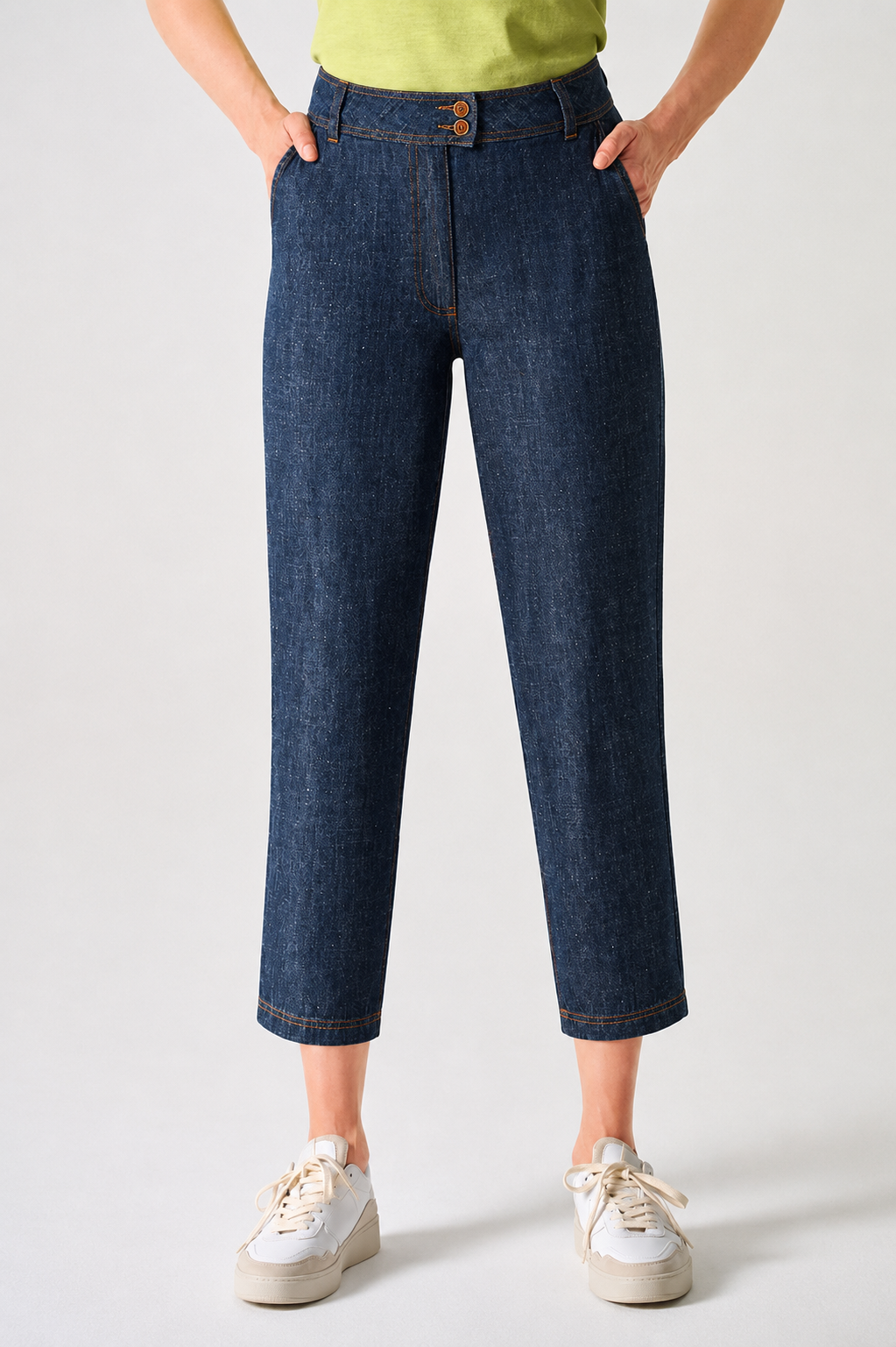 HempAge Damen vegan Baggy Jeans In Indigo