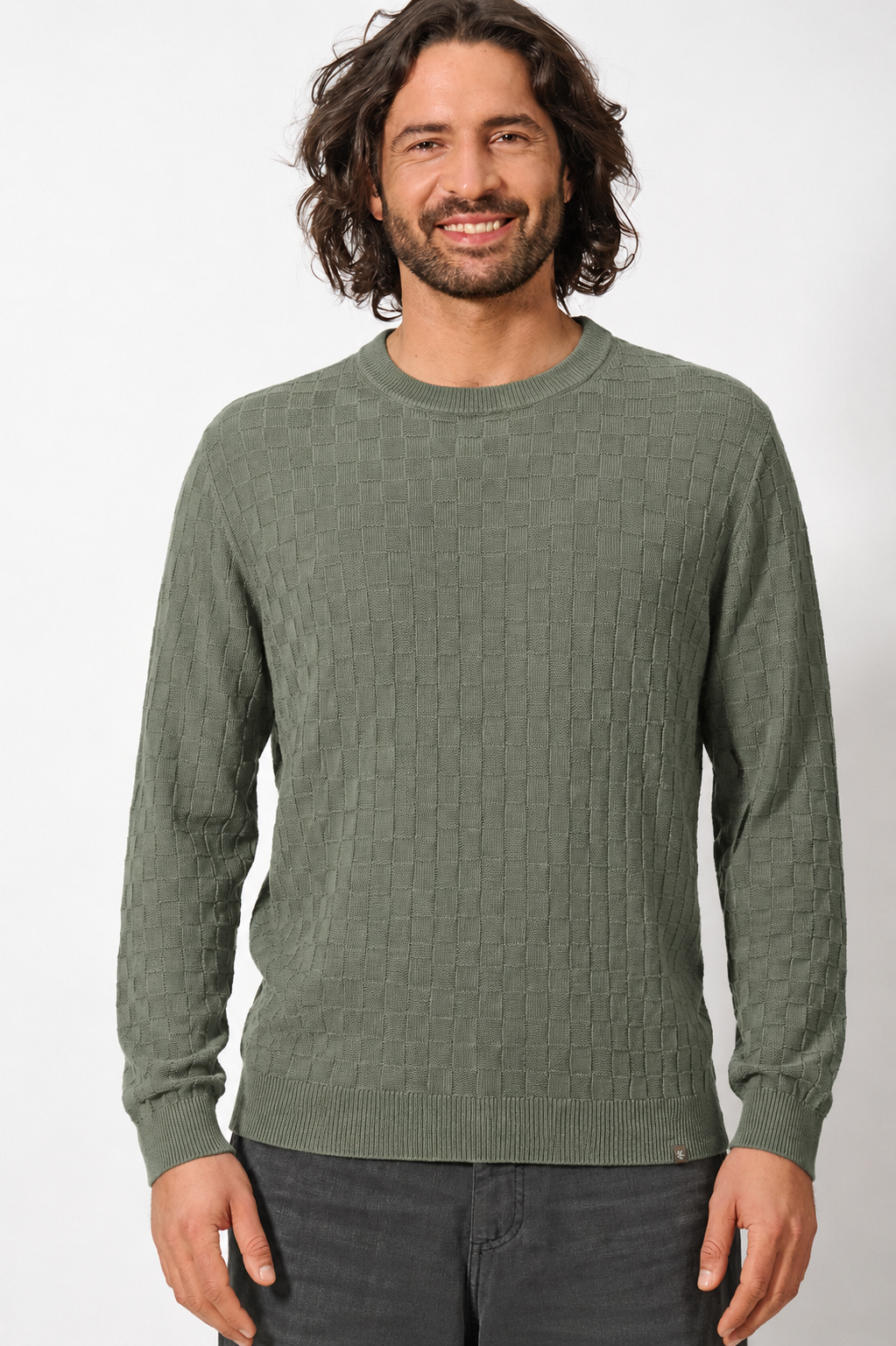 HempAge Herren vegan Pullover In Moosgr&Atilde;&frac14;n