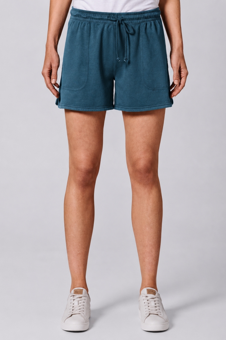 Hempage womens vegan Shorts Pique Jersey Reef Teal