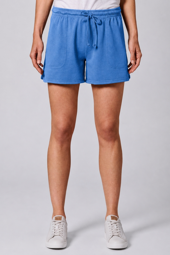 Hempage womens vegan Shorts Pique Jersey Ocean Blue