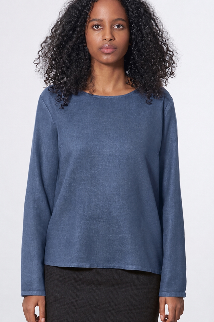 HempAge Damen vegan Bluse Woven Wintersky