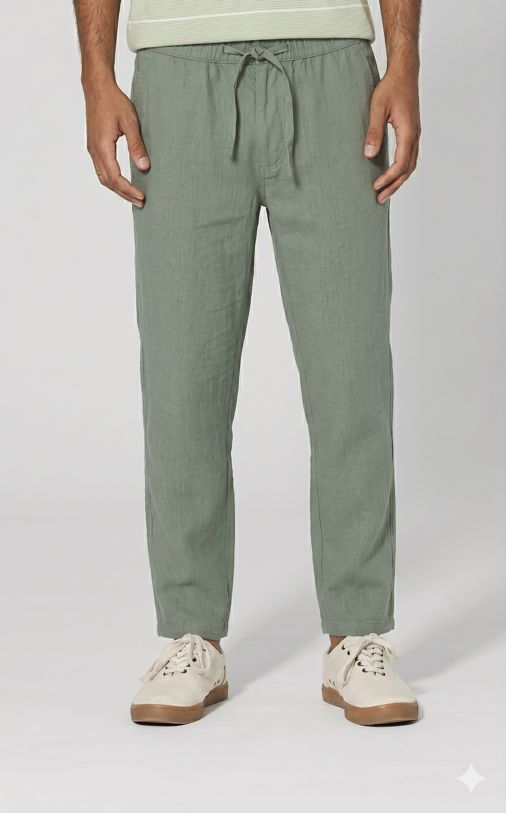 Hempage Herren vegan Hose Unisex ThymiangrÃ¼n