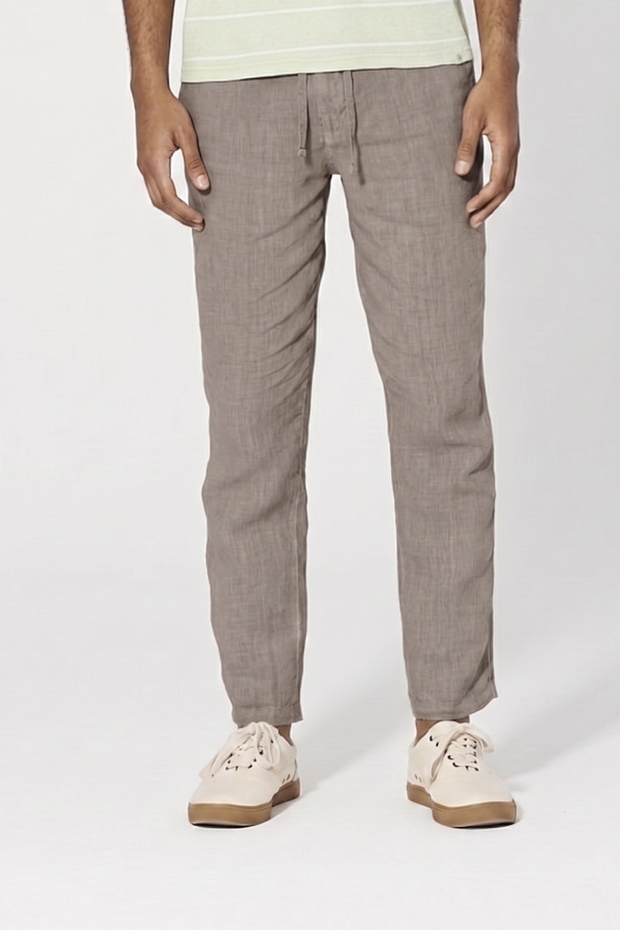 Hempage Herren vegan Hose Unisex Taupe