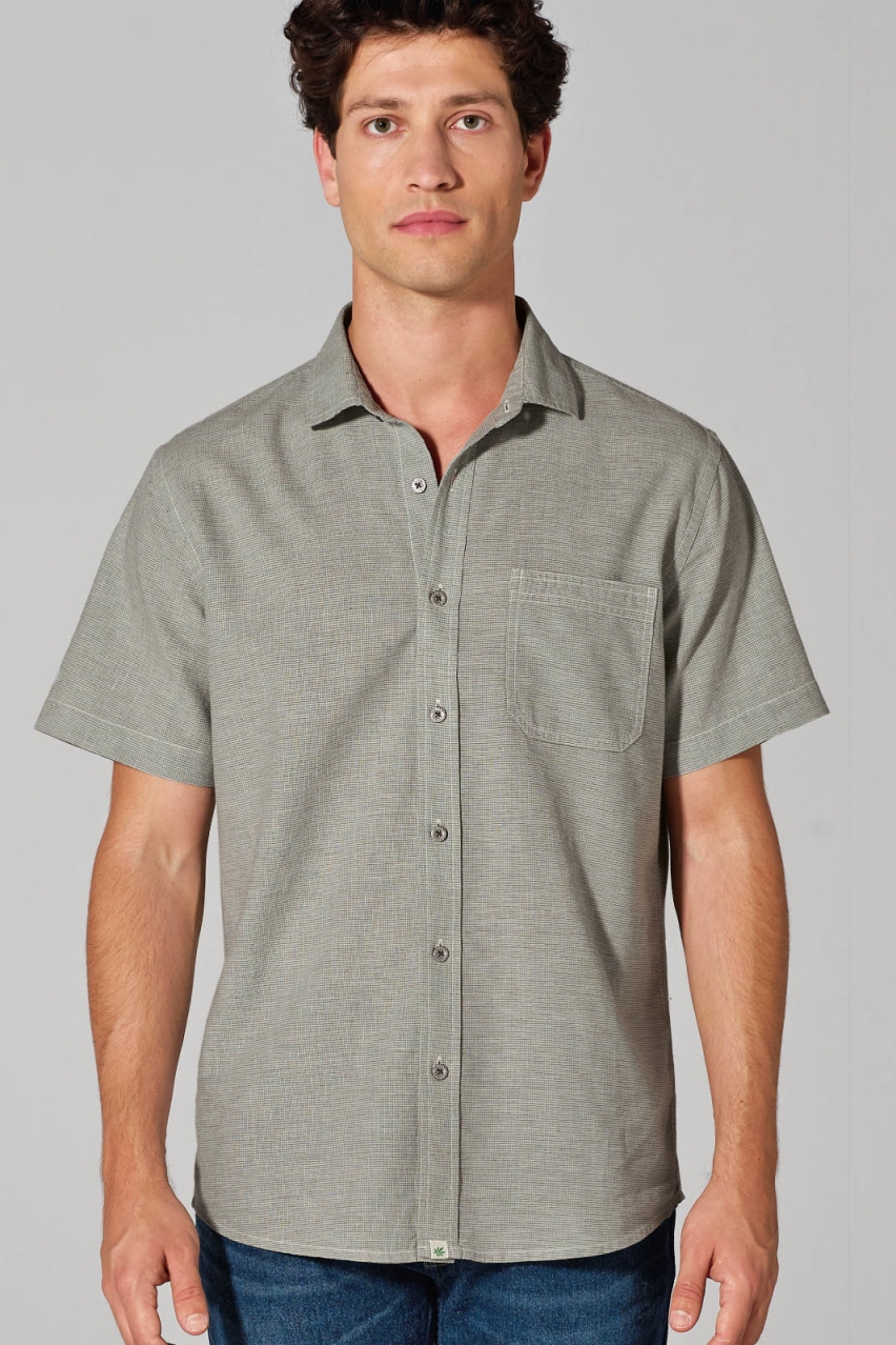 HempAge Herren vegan Kurzarm Shirt In Melange