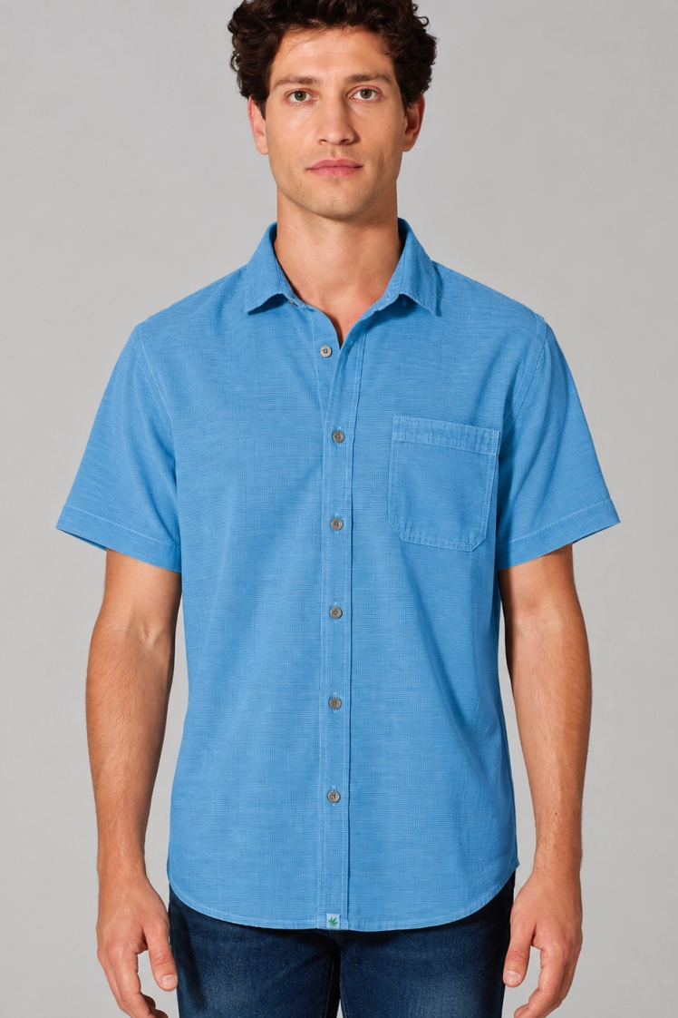 HempAge Herren vegan Kurzarm Shirt Topaz